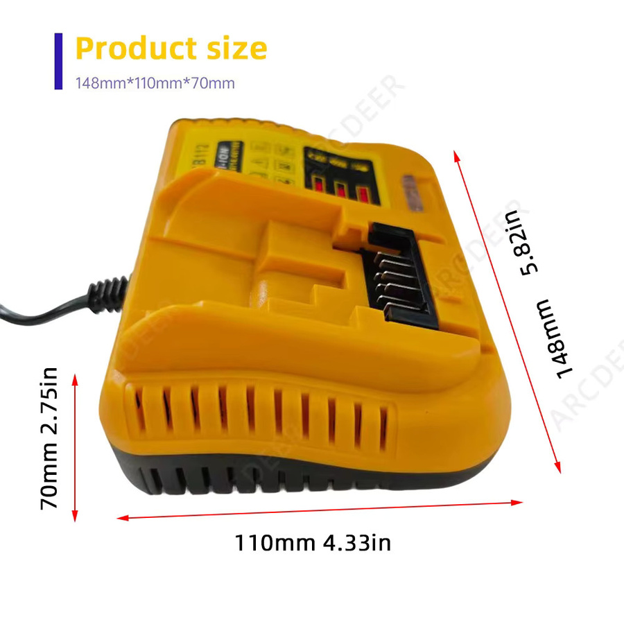 DeWalt DCB112 Lithium-Batterieladegerät für DCB206 DCB205 DCB204 DCB203 DCB120 DCB107 DCB115 DCB105 - Bild 1