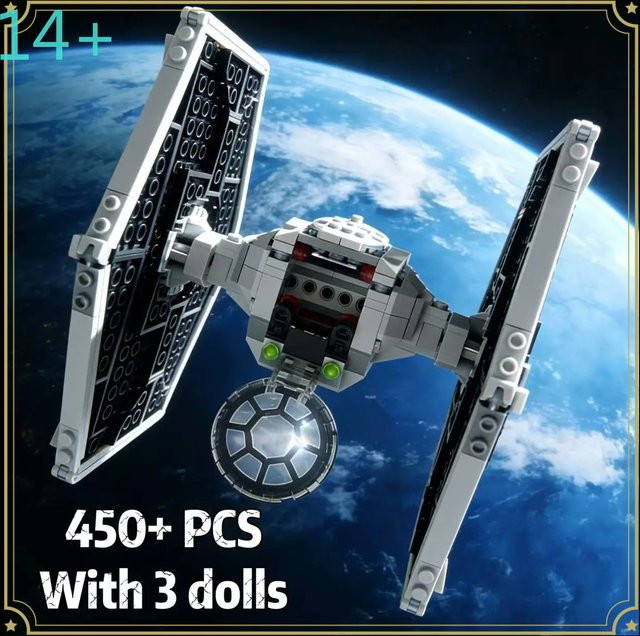 Potdemiel Tie Fighter Space Wars, Modellbau-Bausteine, 450 Teile, ab 14 Jahren - Bild 1