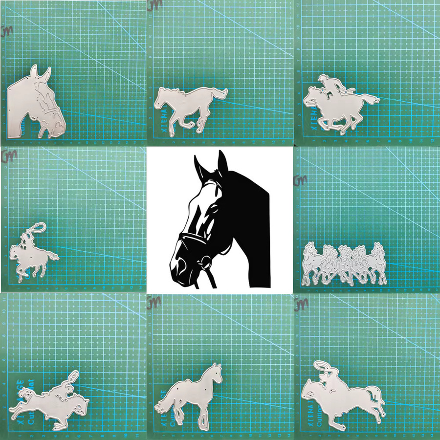 Metall Schneideschablone Pferd für DIY Scrapbooking und Papierhandwerk - Bild 2