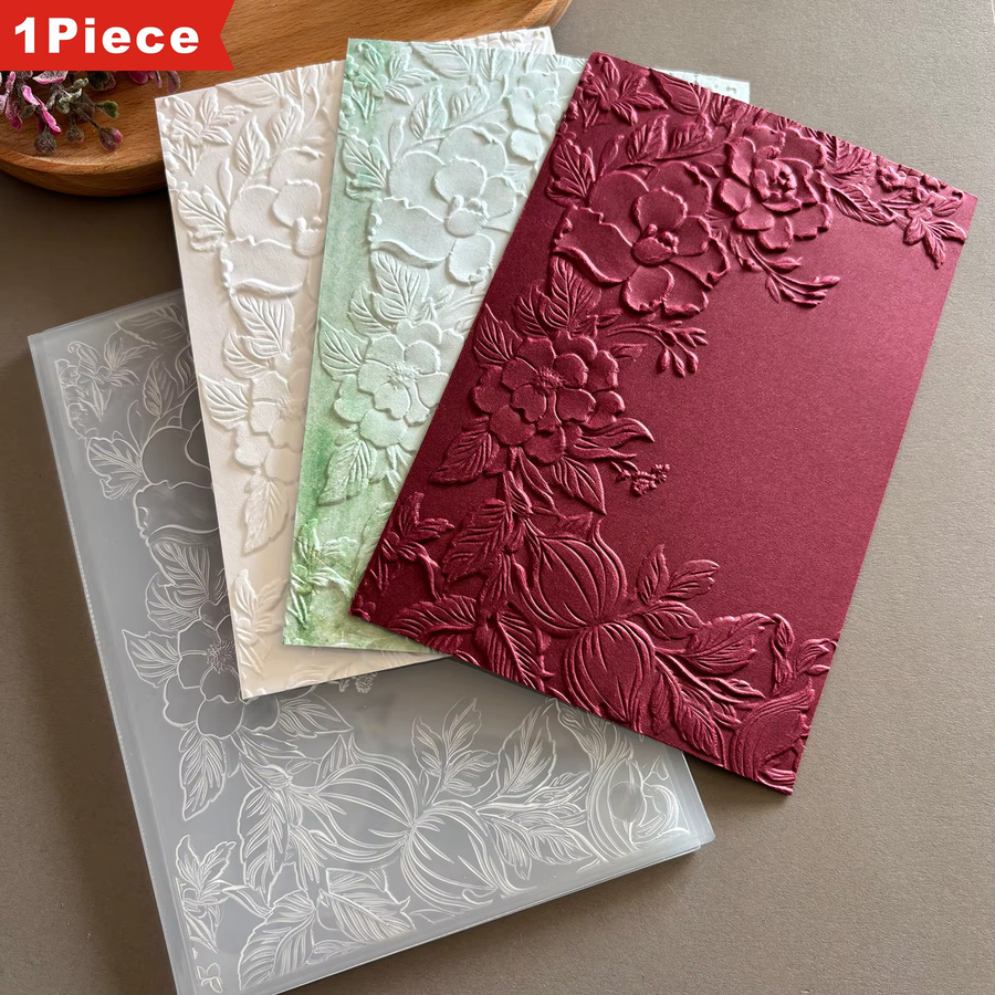 3D-geprägter Ordner Vintage-Blumen Eleganz in Farben aus Kunststoff - Bild 1