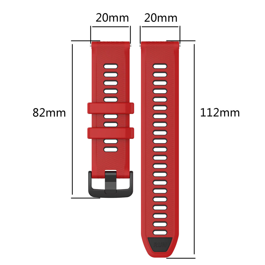 Uhrenarmband Silikon, Bunt, Unisex, 22 mm, 20 mm - Bild 4