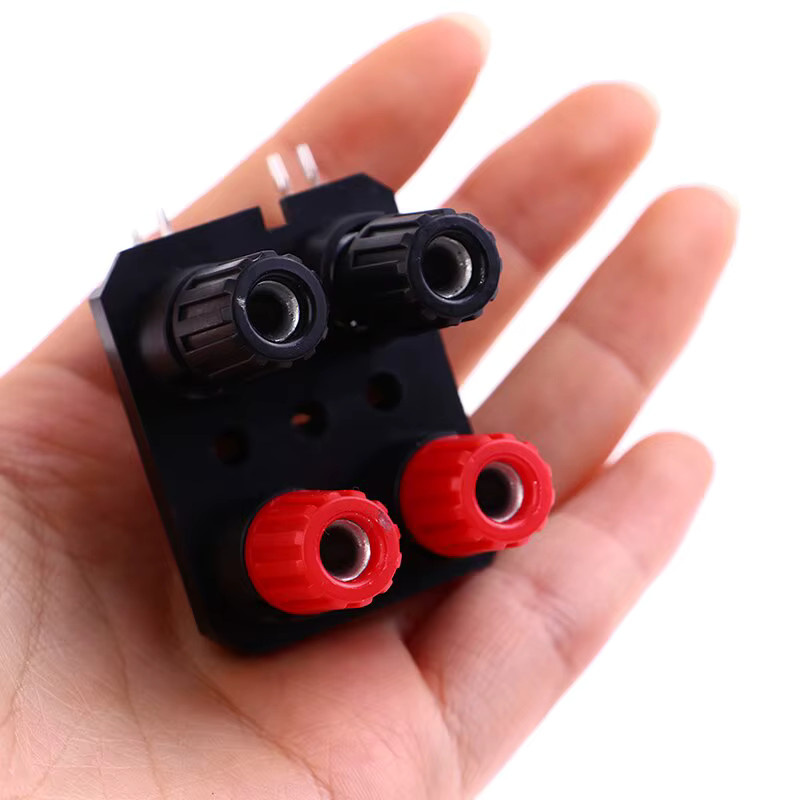 Biegestift Audio-Buchse für Lautsprecher und Verstärker mit 2, 4 oder 6 Positionen, 4 mm Bananenstecker Terminal Block mit Schraubanschluss - Bild 5