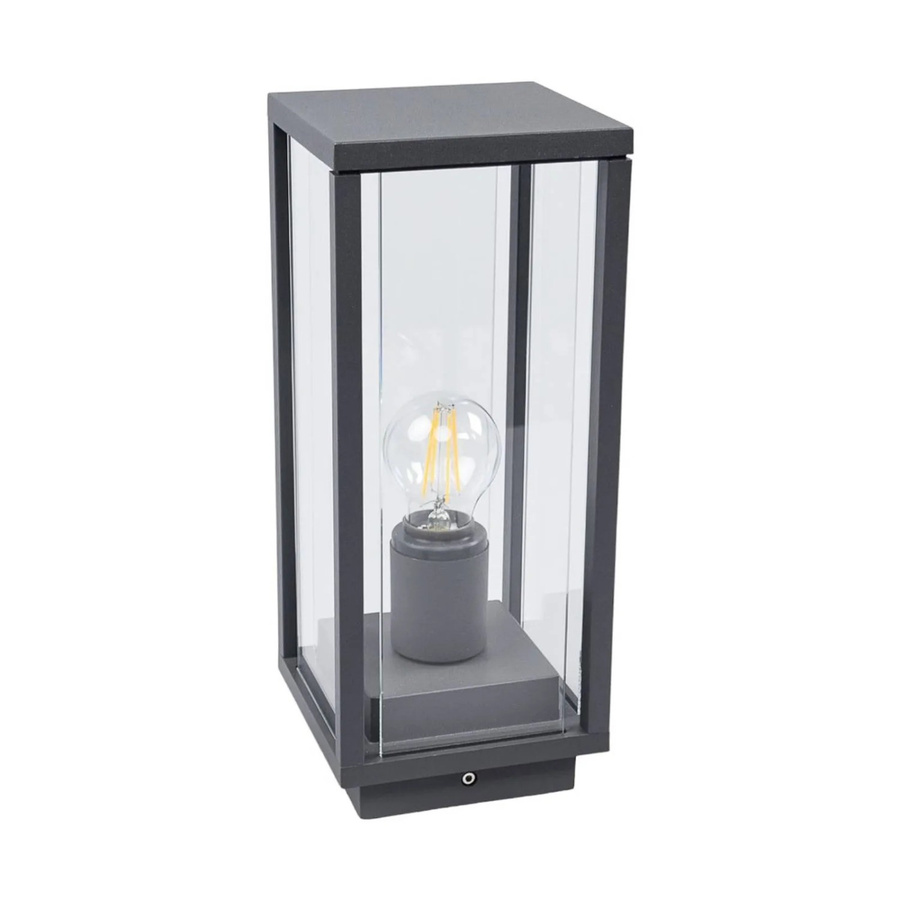 Lucande Außenleuchte Annalea Wandleuchte aus Aluminium und Glas in Schwarz, E27, IP54, Höhe: 35,0 cm, Breite: 15,0 cm, Tiefe: 14,0 cm - Bild 2