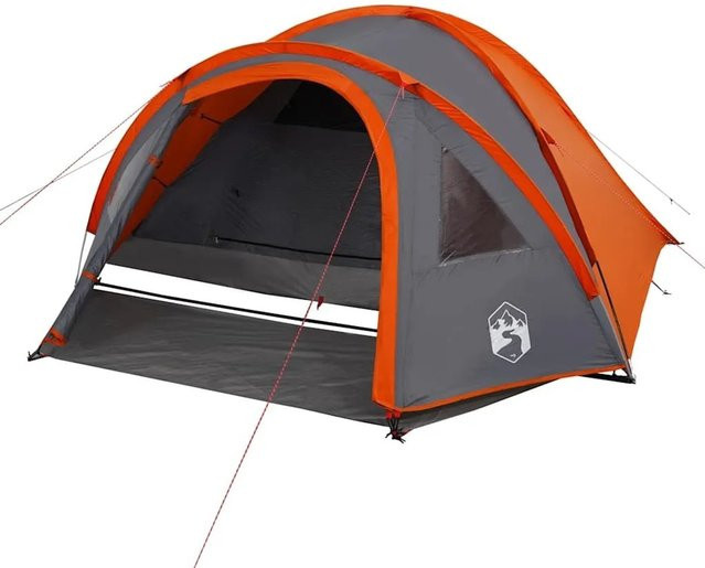 vidaXL Kuppel-Campingzelt für 4 Personen in Orange, wasserdicht - Bild 1