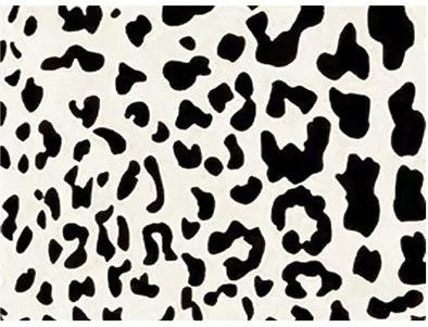 Karpetti Plüschteppich mit Zebra-Muster in Schwarz, rutschfest und waschbar, B/H: 90 x 60 cm - Bild 1
