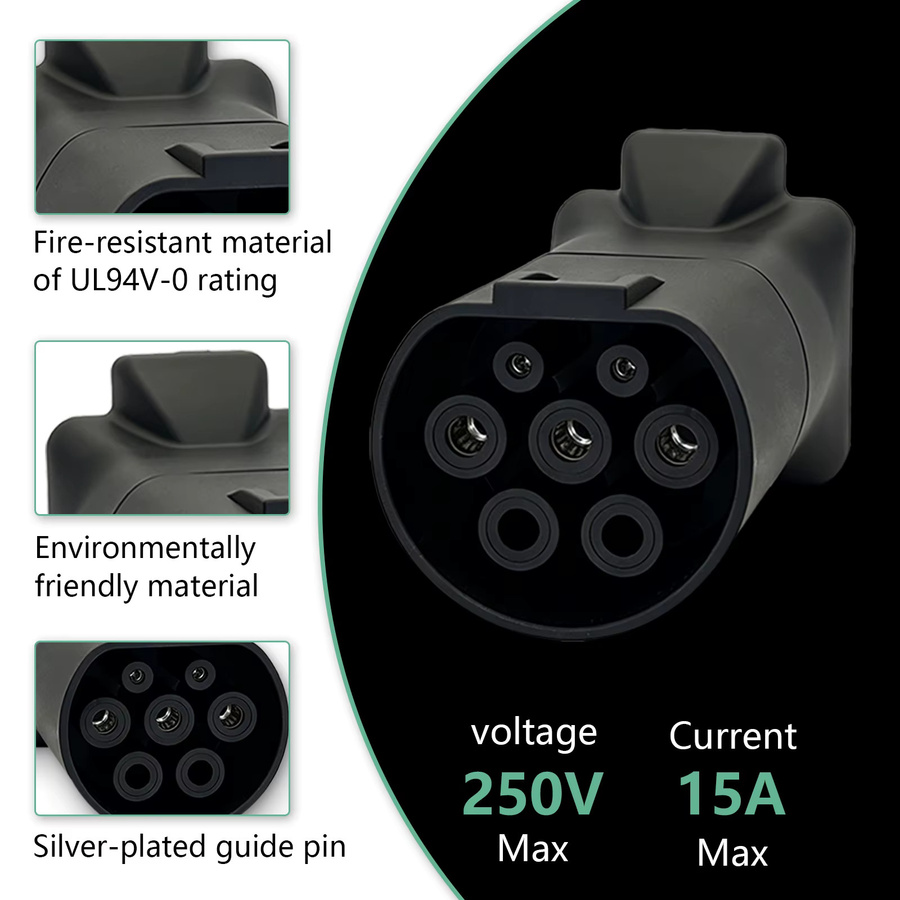 SUSUTOO Typ2 V2L Entladeadapter mit 16A Australischer Steckdose in Schwarz für Elektrofahrzeuge wie BYD, MG, Mazda, Jaecoo, Geely, Deepal, XPENG, Hyundai, Omoda, Leapmotor und GWM Chery - Bild 3