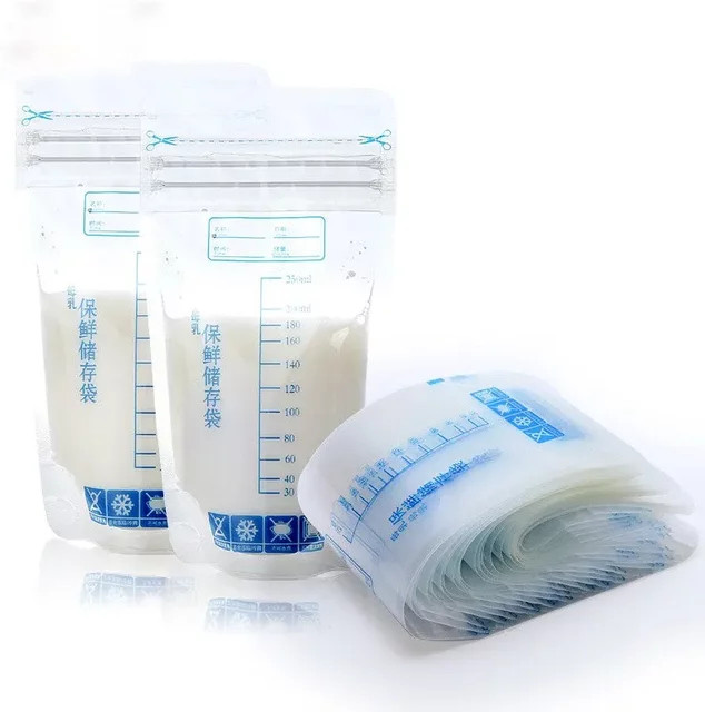 PMGZGLY Muttermilch-Aufbewahrungsbeutel, 30 Stück, transparent, BPA-frei, auslaufsicher und gefriergeeignet, 250 ml Füllmenge - Bild 1
