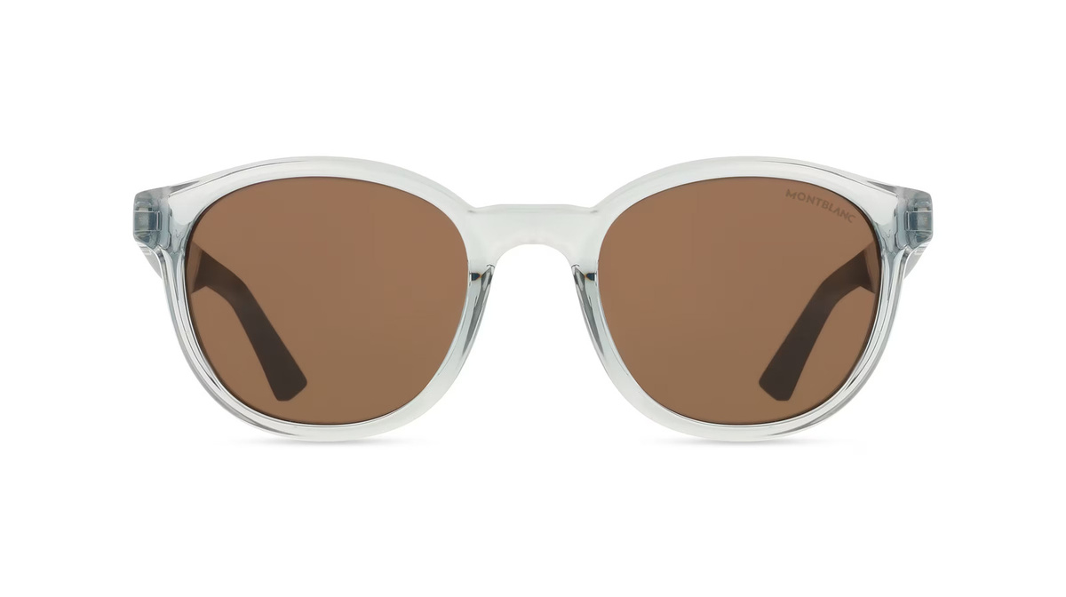 Montblanc MB0398S Sonnenbrille Panto, Vollrand, Kunststoff, Grau, Herren - Bild 1