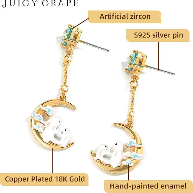 Juicy Grape Ohrringe, 925 Sterlingsilber, 18 Karat Vergoldung, Damen - Bild 1