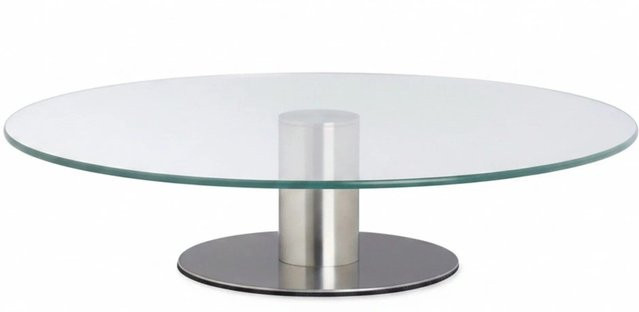 Relaxdays Tortenplatte aus Glas in Transparent, drehbar, B/T/H: 30 x 30 x 7,5 cm - Bild 1