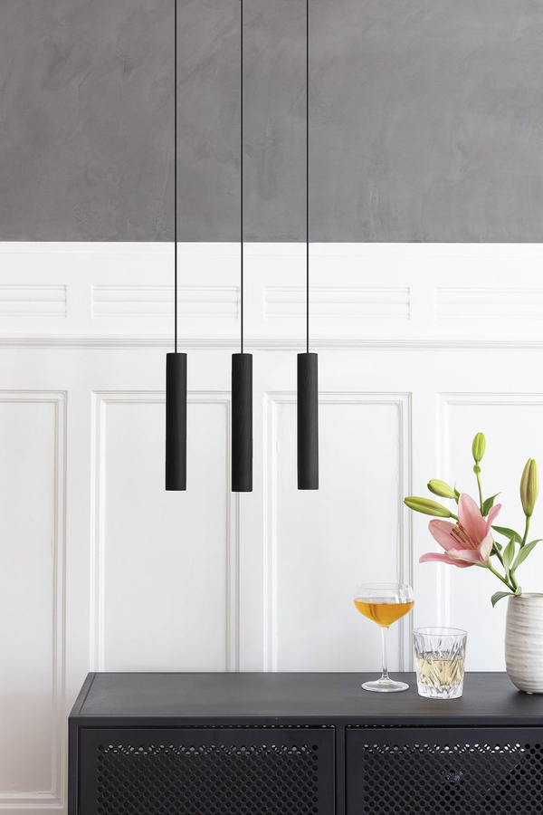 UMAGE Chimes Pendelleuchte aus Eiche und Schwarz mit LED-Technik - Bild 4