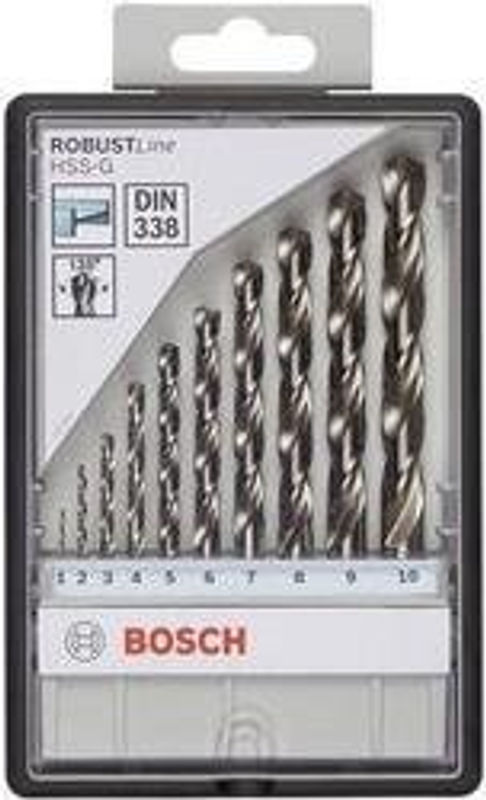 Bosch Metallbohrer-Set Robust Line HSS-G DIN 135, 10-teilig, 1 - 10 mm - Bild 2