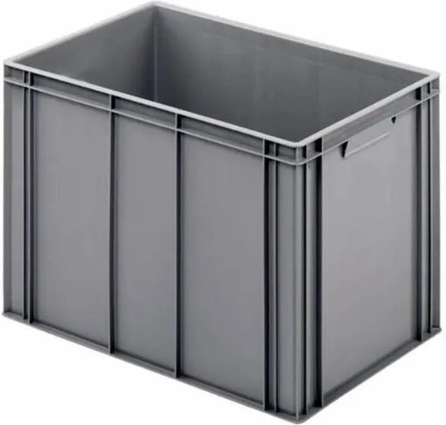 PROREGAL Eurobehälter Transportbox mit geschlossenem Griff, Grau, H x B x T: 42 x 40 x 60 cm - Bild 1