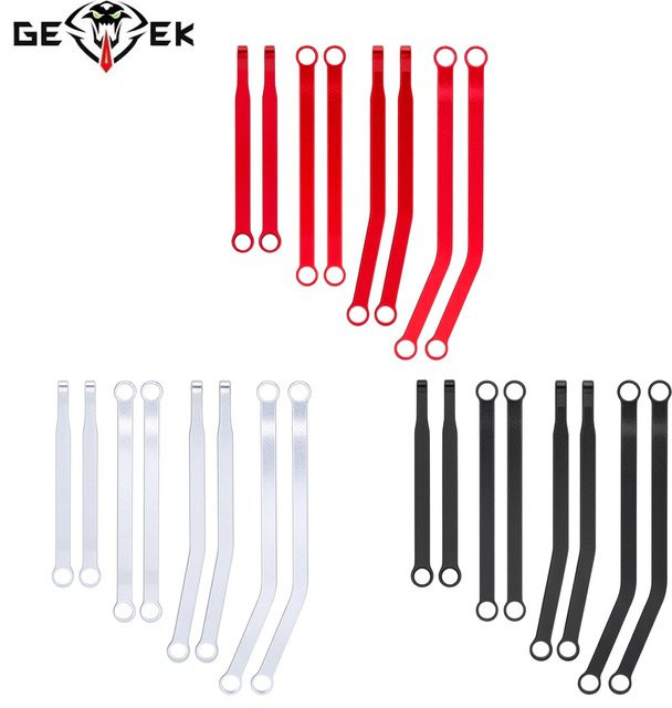 MALOM RC Aluminium Vorder- und Hinterachs-Verbindungsstangen-Set, 1:30, Rot, Metall - Bild 1