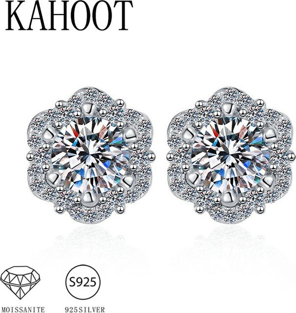 KAHOOT Ohrringe, 925 Silber, Moissanit, Damen - Bild 1