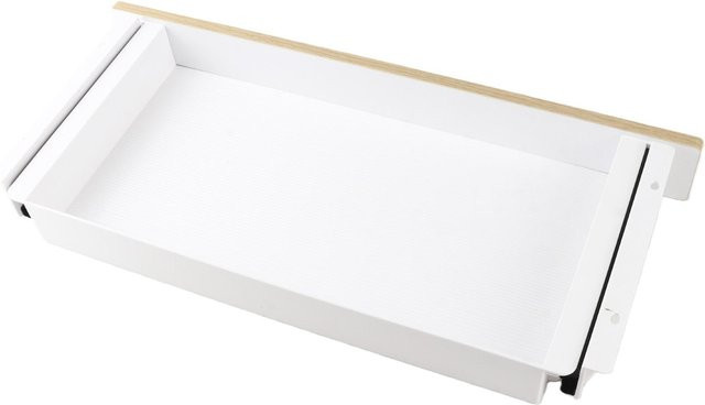 Versteckte Schublade Type 1 in Weiß aus Holz und Edelstahl - Bild 1