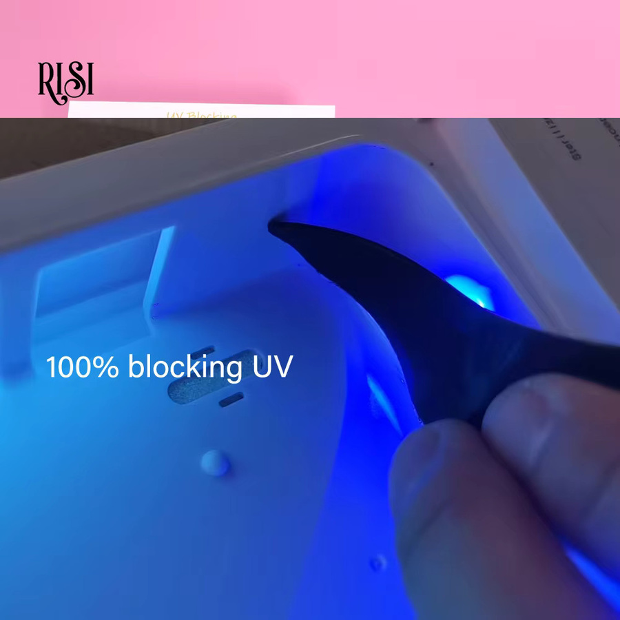 RISI UV-Schutzpads für Wimpernverlängerung, Schwarze Silikon Augenpads - Bild 3