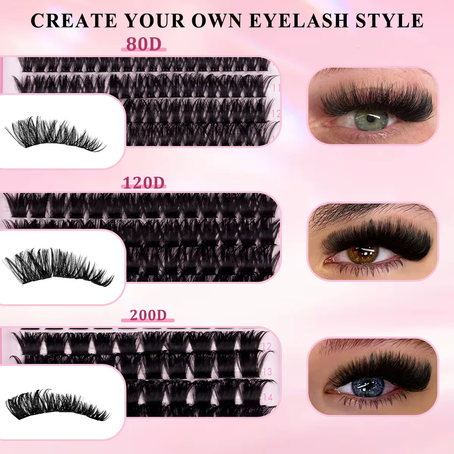 Seeui DIY Wimpern-Cluster-Set, Wispy Lash Extension, Unisex - Bild 2