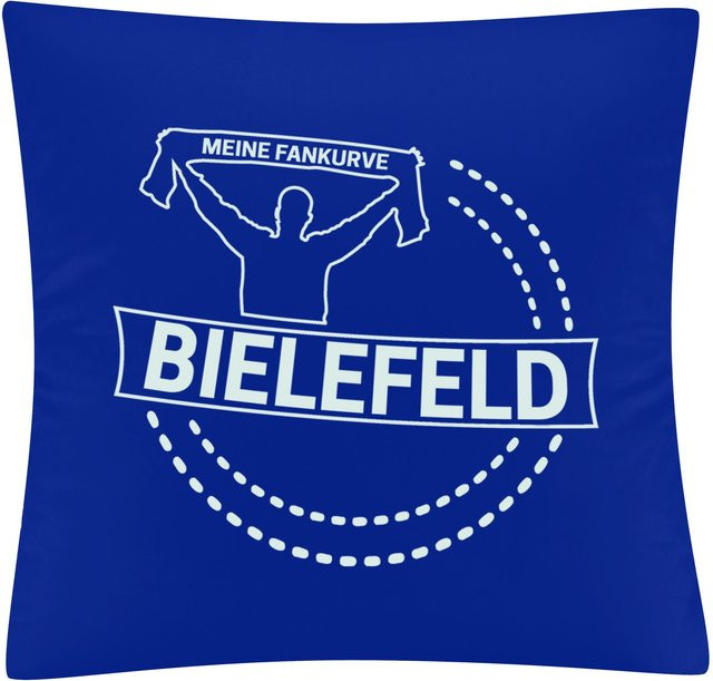 Kissenbezug multifanshop Meine Fankurve Bielefeld in Weiß - Bild 1