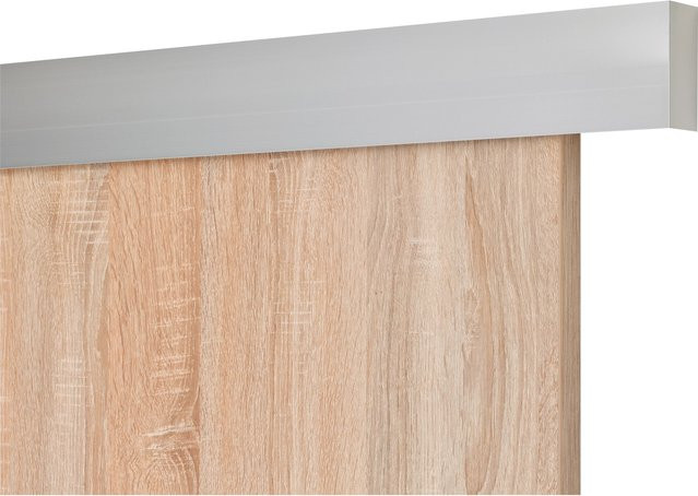 Skyscope Schienen-Set Baseline Aluminium Silber Matt für 1-flächige Melamin Schiebetüren auf Maß bis 2500 mm - Bild 1
