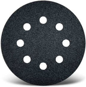 MENZER Klett-Schleifscheiben Set für Stein und Beton, 50 Stück, Durchmesser: 115 mm, Körnung: K600, 8-Loch, Farbe: Schwarz - Bild 1
