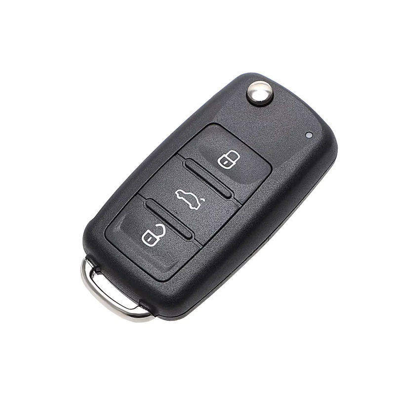 3-Tasten-Fernbedienung Flip-Rohling und Autoschlüsselgehäuse für VW in Schwarz für Golf, Jetta, Polo, Käfer, Caddy, Eos und Scirocco Touran - Bild 6