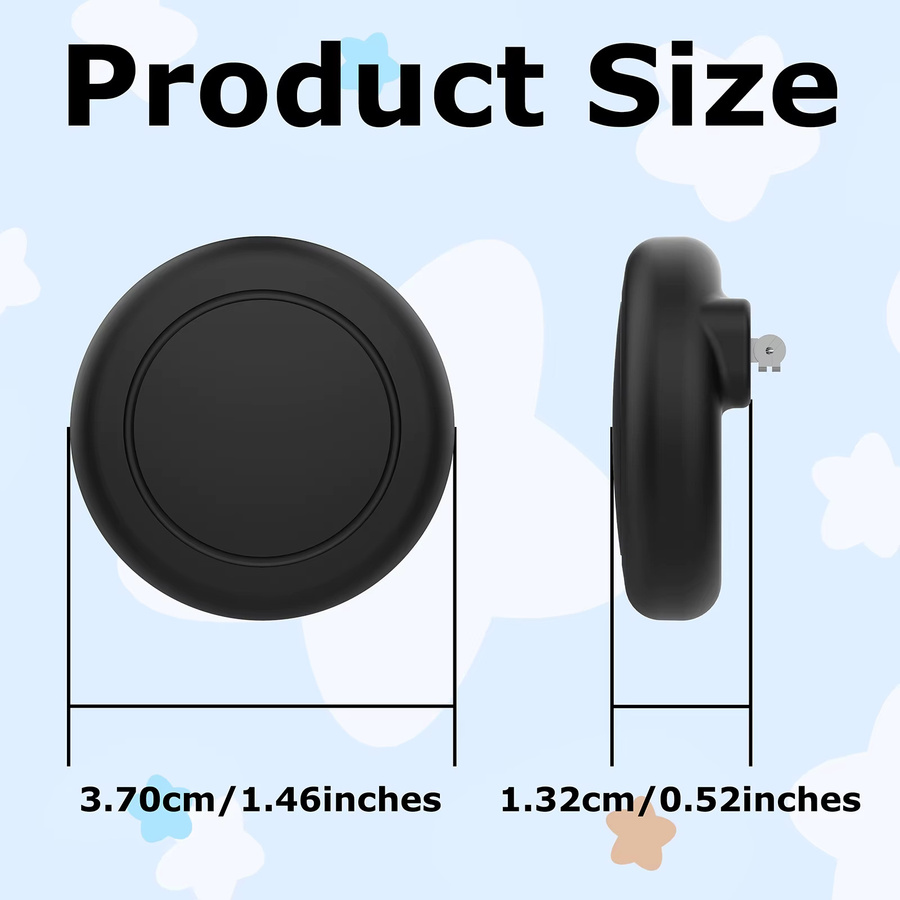 Wasserdichte Silikonhülle für Apple AirTag mit Pin in Schwarz zur Anti-Verlust-Schutz für Rucksack und Gepäck - Bild 5