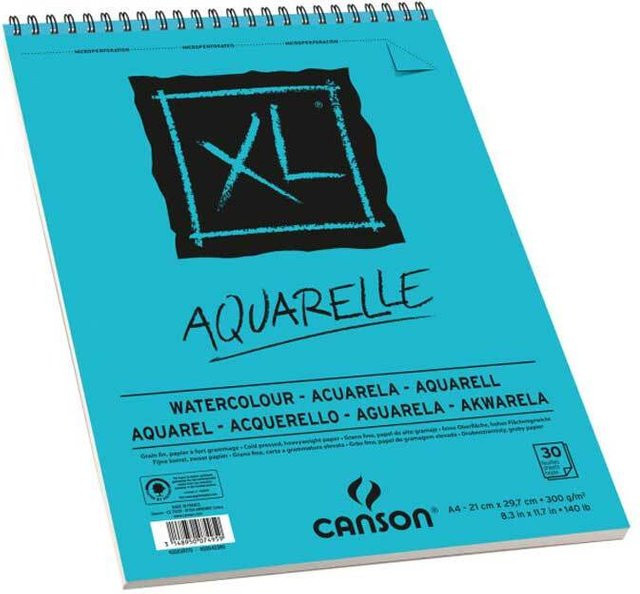 Canson XL Spiralblock Aquarelle A4 mit 30 Blatt - Bild 1