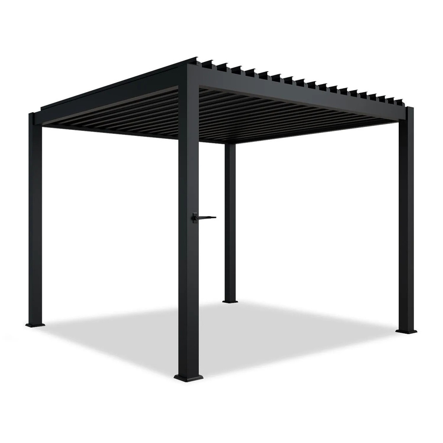 Juskys Pergola Tahiti Lamellendach aus Stahl in Anthrazit, B/T: 300 x 300 cm - Bild 6