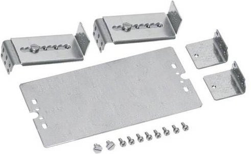 Hager Montageplatte UZ11M3 aus Stahl in Silber, höhenverstellbar für Bausteine, Maße: 25,0 cm x 15,0 cm - Bild 1