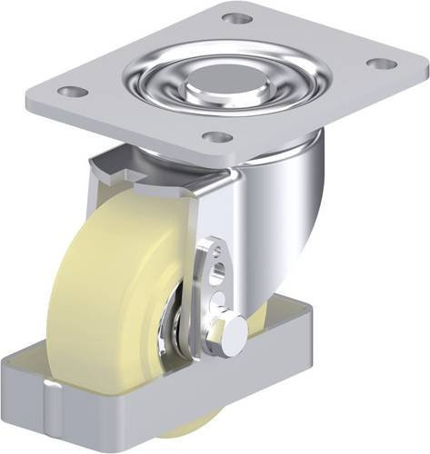 Blickle Stahlblech-Lenkrolle LH-GSPO 100K-3-FS in Silber, Rad-Durchmesser: 100 mm, Tragfähigkeit: 700 kg - Bild 1