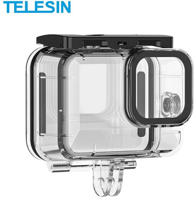 TELESIN Wasserdichtes Tauchgehäuse für GoPro Hero 9, Transparentes Unterwassergehäuse für Action Kameras bis 45m Tiefe - Bild 1