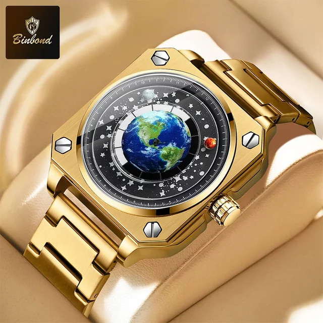 BINBOND Armbanduhr Quarz, Stahlband, Herren - Bild 1