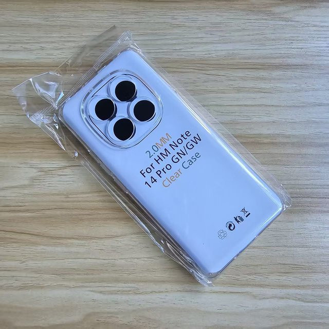 Transparente Silikon Hülle für Xiaomi Redmi Note 14 Pro mit Linsenschutz, Farbe: Transparent - Bild 1