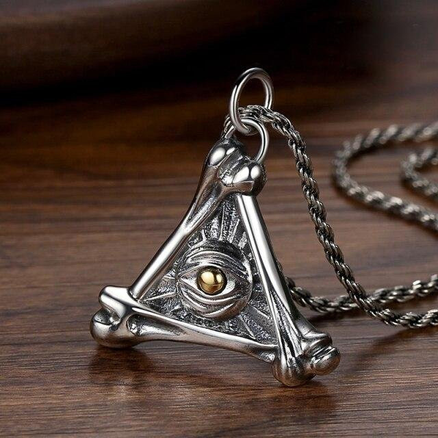 Anhänger Auge des Horus, Silber, 60cm, Unisex - Bild 1