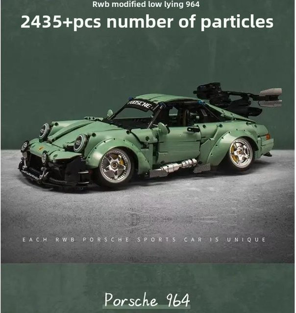 Binchi Keji Travel Porsche 964 RWB 911GT3 Auto Modell, Bausteine, 2435 Teile, ab 6 Jahren - Bild 1
