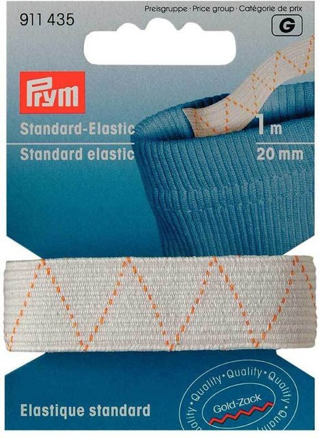 Prym Standard-Elastic Gummi weiß Breite: 2 cm, Länge: 1 m - Bild 1