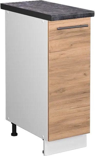 Vicco Apothekerschrank Fame-Line Eiche und Weiß mit Anthrazit, B/T/H: 30 x 60 x 82 cm - Bild 1