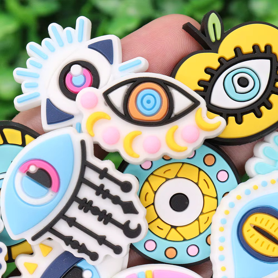 Happye&TiTi Charms, blaue böse Augen, PVC, Unisex - Bild 2