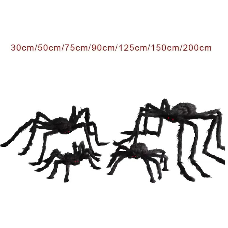 DZQ Halloween Plüsch Spinne als Riesige Dekoration in Schwarz - Bild 6
