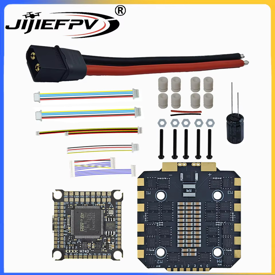 JIJIEFPV STM32H743 Flytower H743 Flugsteuerung 8S80A/12S100A ESC für FPV-Drohnen-Wettbewerbe, 32-Bit-MCU und BLHeli_32, black - Bild 3