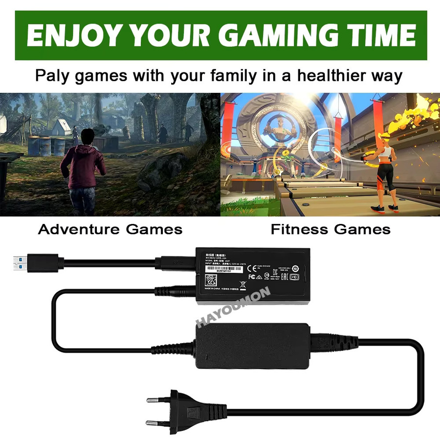 Microsoft Kinect Adapter für Xbox One, Xbox One S und Xbox One X sowie PC, USB-Netzteil in Schwarz - Bild 5