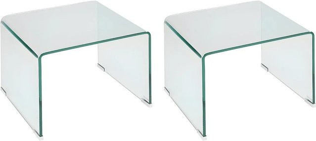 Nachttisch Suzana Vente-unique aus Glas in Transparent, Breite: 50 cm - Bild 1