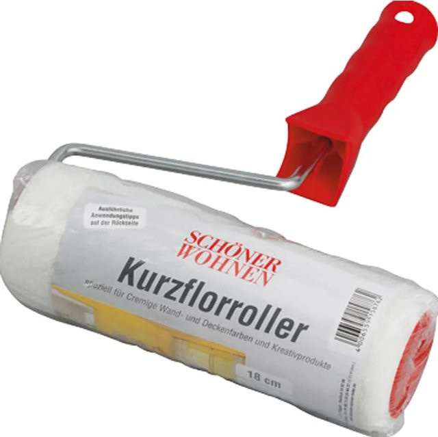 Schöner Wohnen Kurzflorroller weiß Breite: 18 cm - Bild 1