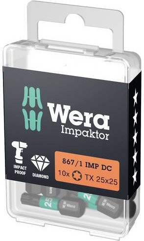 Wera Torx-Bit T 40 D 6.3, 10 Stück, Mehrfarbig - Bild 1