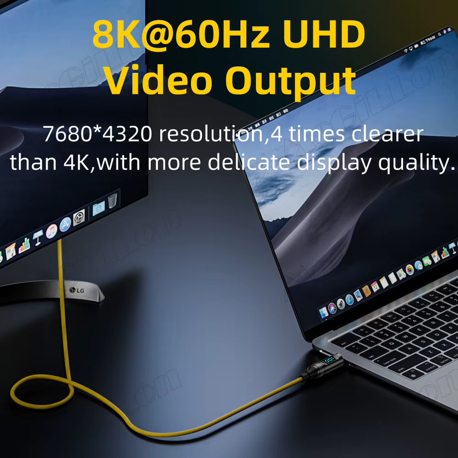 MCGILLON USB-C zu USB-C Flachdatenkabel mit 20 Gbit/s, Thunderbolt 3 kompatibel, PD 100W, Farbe: Grün - Bild 4