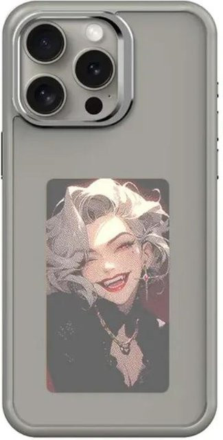BC Electrical Appliances E-Ink Smartphone Hülle mit NFC-Funktion und 3,7 Zoll Vierfarbdisplay für iPhone 13, 14 und 15 in Grau - Bild 1
