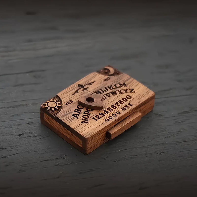 Handgefertigtes Mini-Ouija-Brett aus Holz mit Schublade im Vintage-Design von chenxiaogang - Bild 2