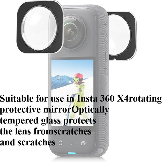 Insta360 X4 Objektivschutzfolie aus Glas, transparent, kratzfeste Schutzfolie für deine Action-Kamera - Bild 1