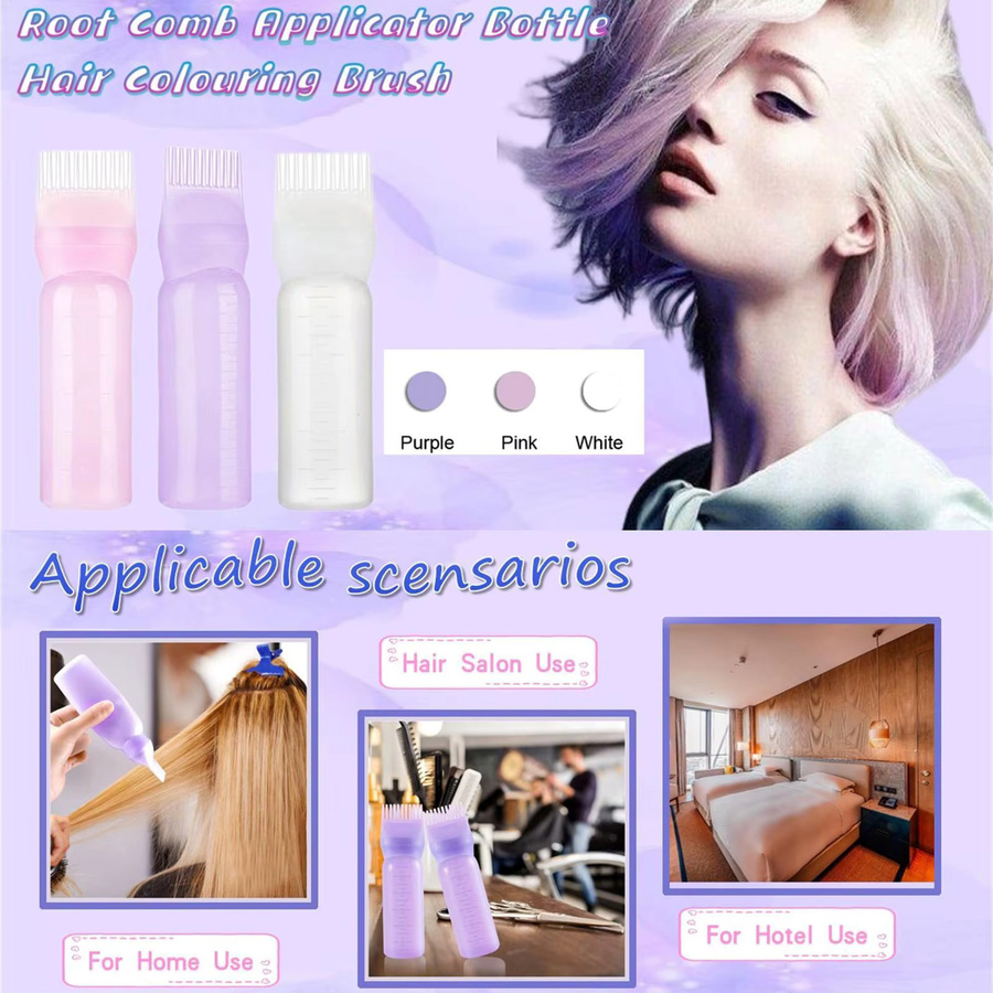 Wurzelkamm-Applikatorflasche mit Skala für Haarfärbemittel, Unisex - Bild 4